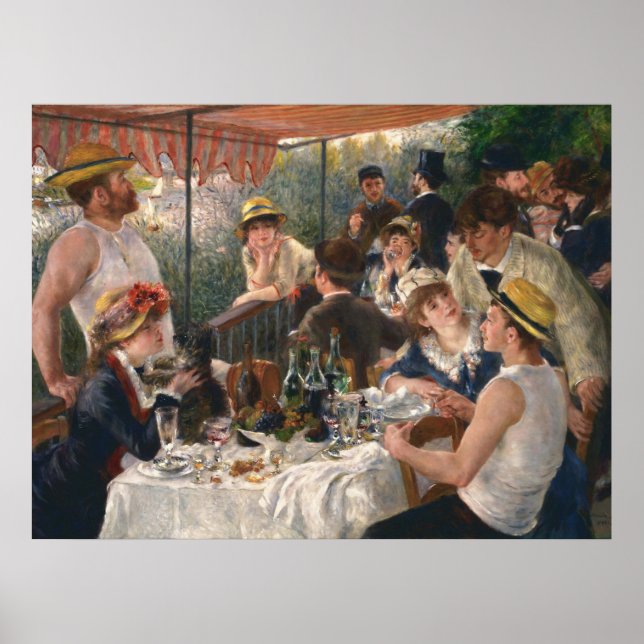 Renoir Luncheon of the Boating Party Kunst, Dichtu Poster (Vorne)