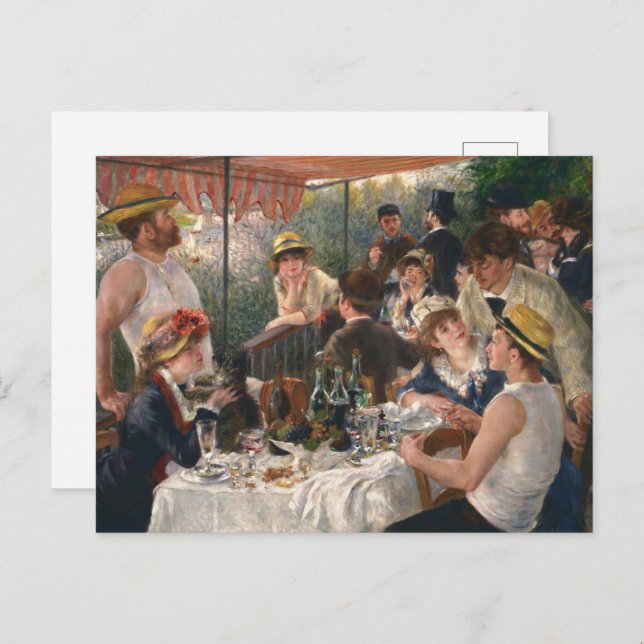 Renoir Luncheon of the Boating Party Kunst, Dichtu Postkarte (Vorne/Hinten)