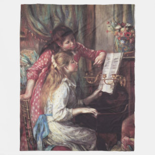 Renoir: Mädchen am Klavier Fleecedecke