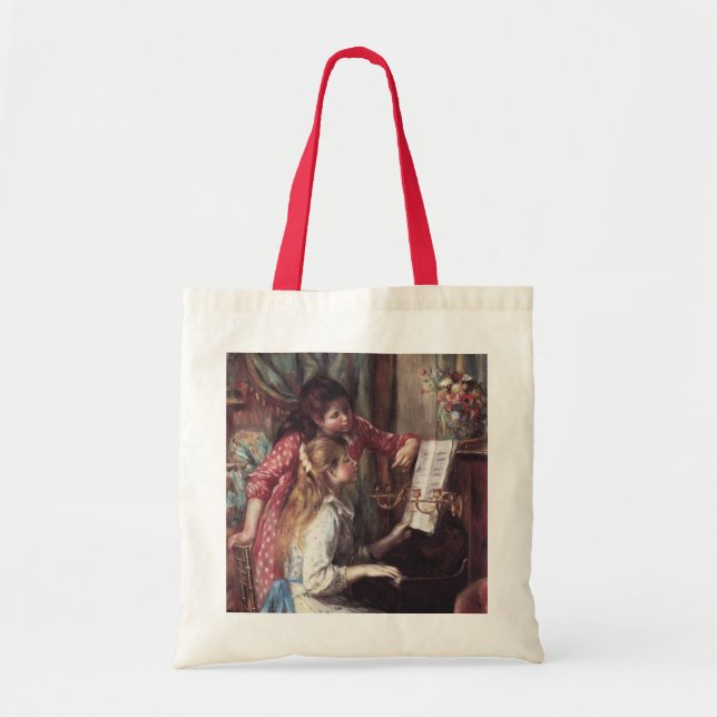 Renoir: Mädchen am Klavier Tragetasche (Vorne)