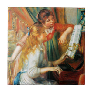 Renoir Mädchen an der Klavier-Fliese Fliese