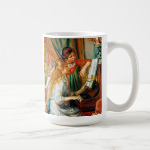 Renoir Mädchen an der Klavier-Tasse Kaffeetasse