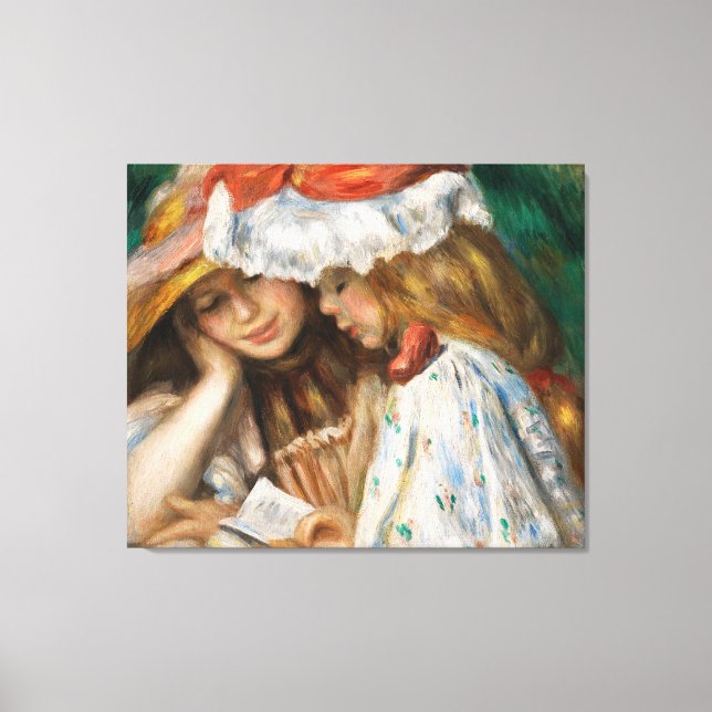Renoir Masterpiece Two Girls Reading Leinwanddruck (Vorderseite)