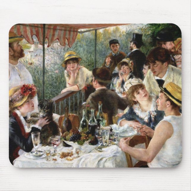 Renoir: Mittagessen des Bootfahrt-Party Mousepad (Vorne)