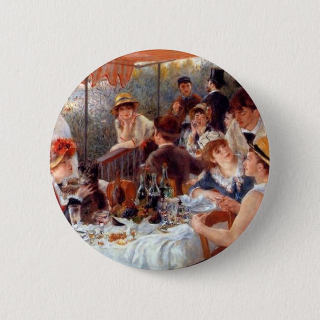 Renoir - Mittagessen im Party Button (Vorderseite)