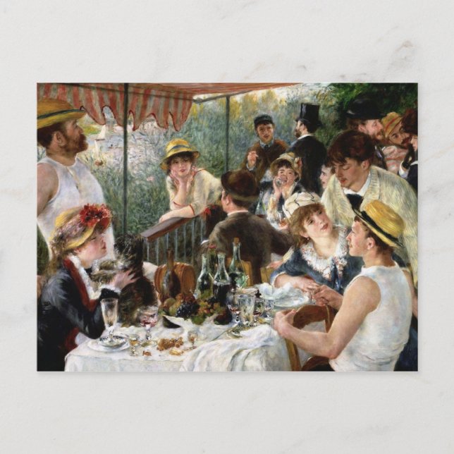 Renoir: Mittagessen im Party Postkarte (Vorderseite)