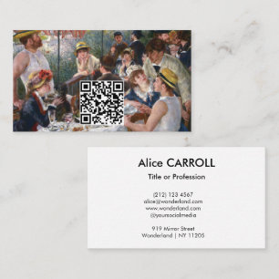Renoir - Mittagessen im Party - QR-Code Visitenkarte