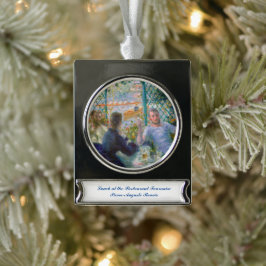 Renoir Mittagessen im Restaurant Fournaise Rowers Banner-Ornament Silber