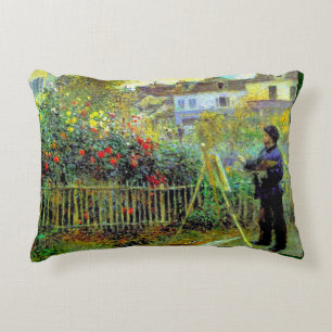 Renoir - Monet malt in seinem Garten Dekokissen