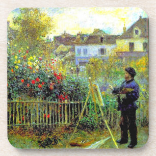 Renoir - Monet malt in seinem Garten Getränkeuntersetzer