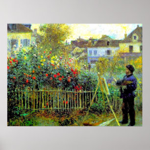 Renoir - Monetmalerei in Seinem Garten Poster