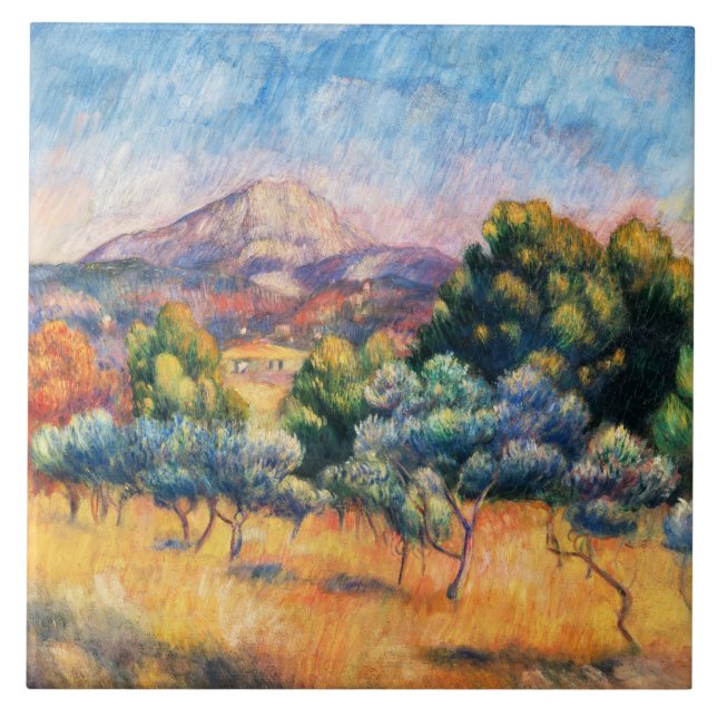 Renoir - Montagne Sainte-Victoire (Paysage) Metal Fliese (Vorderseite)