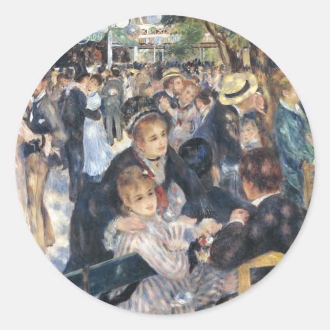 Renoir Moulin Dance Galette Party Runder Aufkleber (Vorderseite)