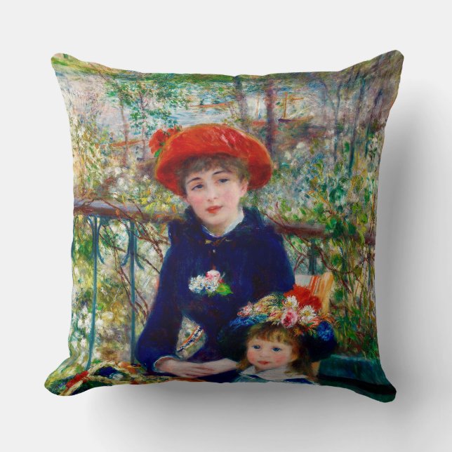 Renoir-Mutter und Kind-Kissen Kissen (Vorderseite)