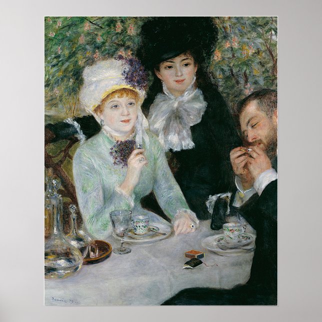 Renoir - Nach dem Mittagessen Poster (Vorne)
