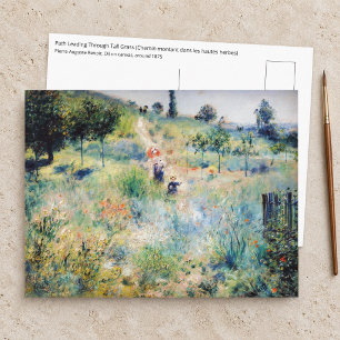 Renoir - Pfad, der durch hohes Gras führt Postkarte
