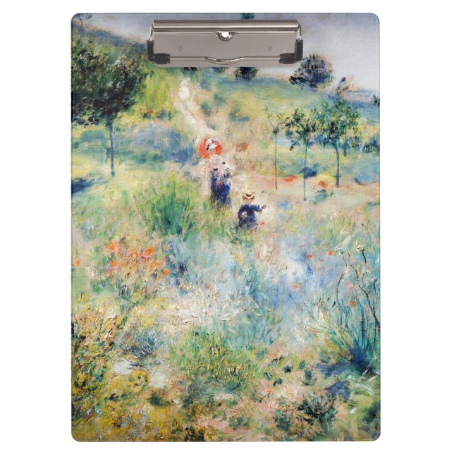 Renoir - Pfad führt durch das große Gras Klemmbrett (Vorderseite)