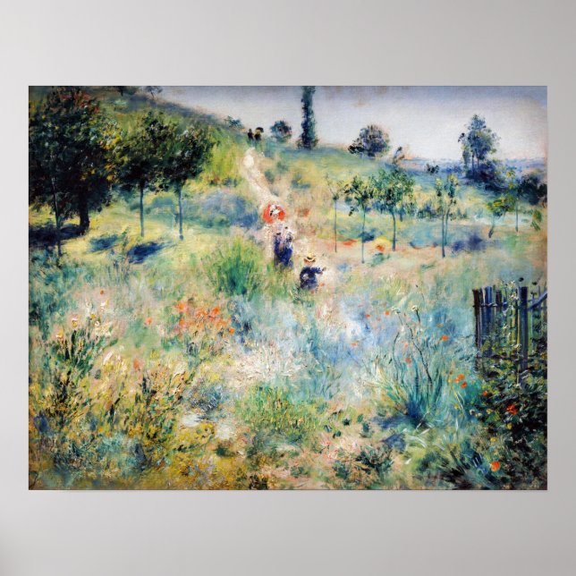 Renoir - Pfad führt durch das große Gras Poster (Vorne)
