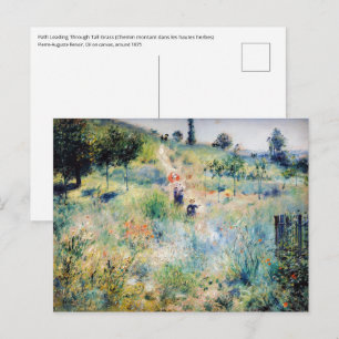 Renoir - Pfad führt durch das große Gras Postkarte
