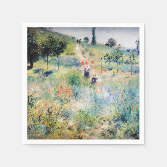 Renoir - Pfad führt durch das große Gras Serviette (Vorderseite)