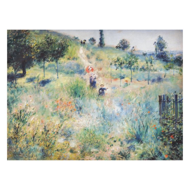 Renoir - Pfad führt durch das große Gras Tischdecke (Vorderseite (Horizontal))