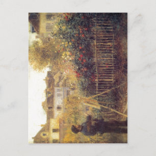 Renoir, Pierre-Auguste Monet beim Malen in seinem  Postkarte