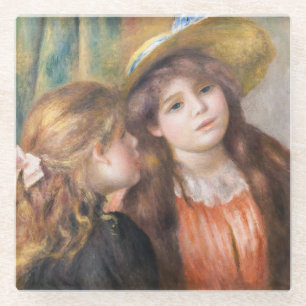 Renoir - Portrait von zwei kleinen Mädchen Glasuntersetzer