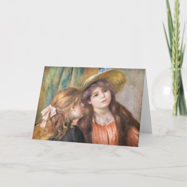 Renoir - Portrait von zwei kleinen Mädchen Karte (Vorderseite)