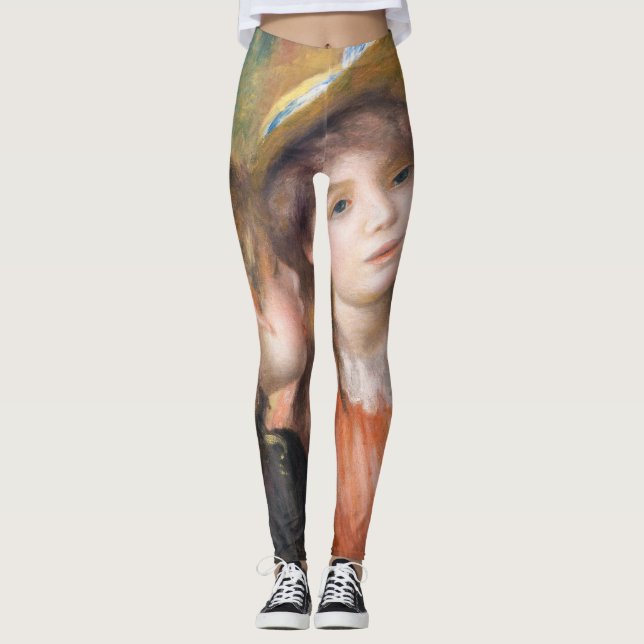 Renoir - Portrait von zwei kleinen Mädchen Leggings (Vorderseite)