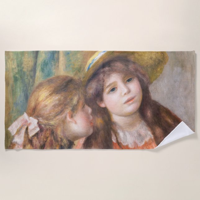 Renoir - Portrait von zwei kleinen Mädchen Strandtuch (Vorderseite)