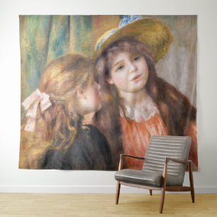 Renoir - Portrait von zwei kleinen Mädchen Wandteppich