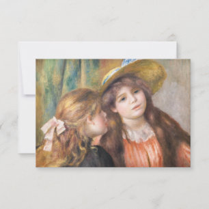Renoir - Porträt von zwei kleinen Mädchen Dankeskarte