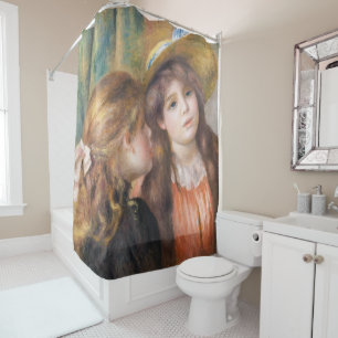 Renoir - Porträt von zwei kleinen Mädchen Duschvorhang