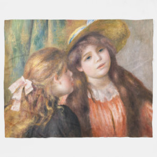 Renoir - Porträt von zwei kleinen Mädchen Fleecedecke