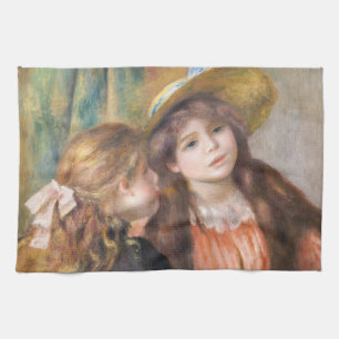 Renoir - Porträt von zwei kleinen Mädchen Geschirrtuch