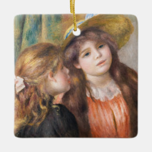Renoir - Porträt von zwei kleinen Mädchen Keramikornament