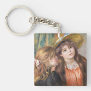 Renoir - Porträt von zwei kleinen Mädchen Schlüsselanhänger