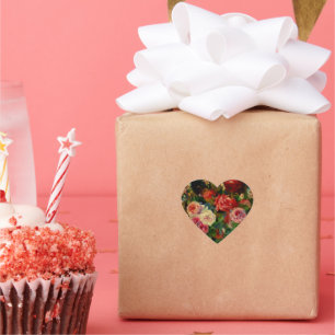 Renoir - Rose Herz-Aufkleber