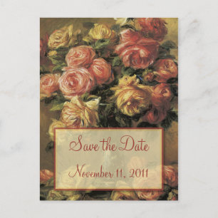 Renoir-Rose Hochzeitssache Datum Postkarte speiche