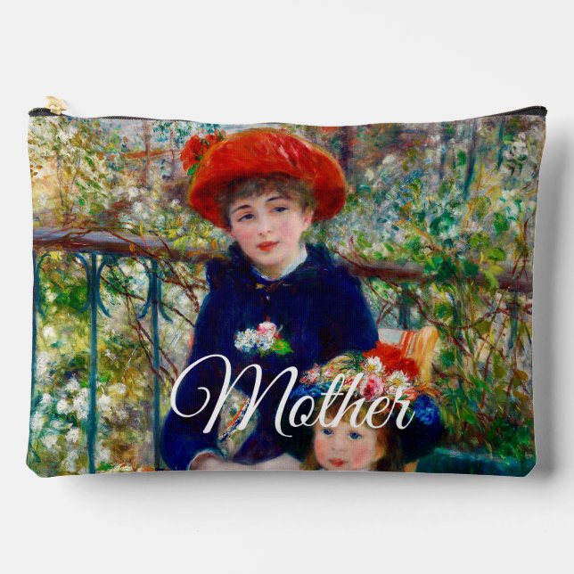 Renoir’s Mother and Child Print Cut Sew Bag Zubehörtasche (Vorderseite)