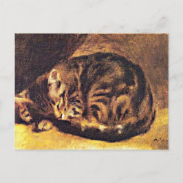 Renoir: Schlafkatze Postkarte