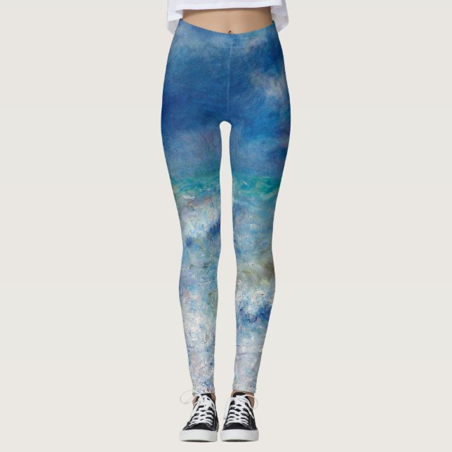 Renoir Seascape. Blue nautical impressionism Sea Leggings (Vorderseite)
