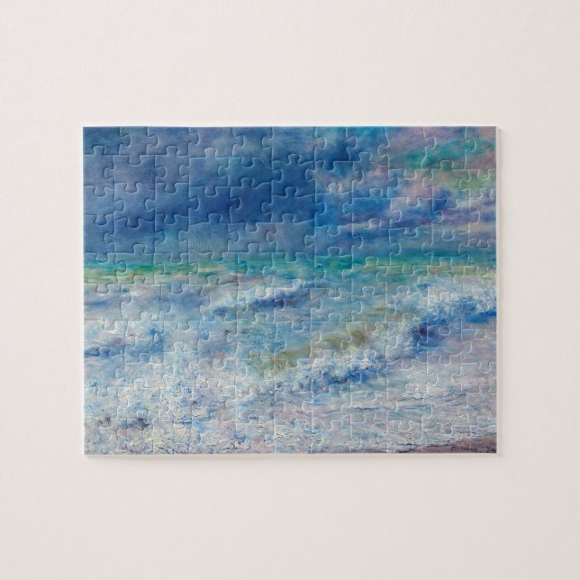 Renoir Seascape. Blue nautical impressionism. See Puzzle (Horizontal)