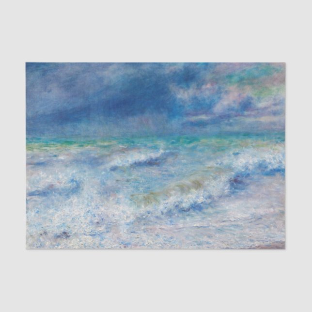 Renoir Seascape. Blue nautical impressionism. See Seidenpapier (Vorderseite)