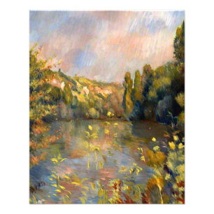 Renoir - Seeufer, Landschaftsmalerei Fotodruck