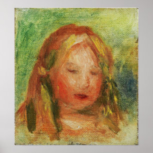 Renoir - Studie des Kopfes eines Kindes (Coco) Poster
