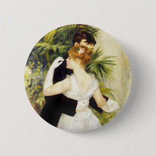 Renoir Tanz im Stadt-Knopf Button