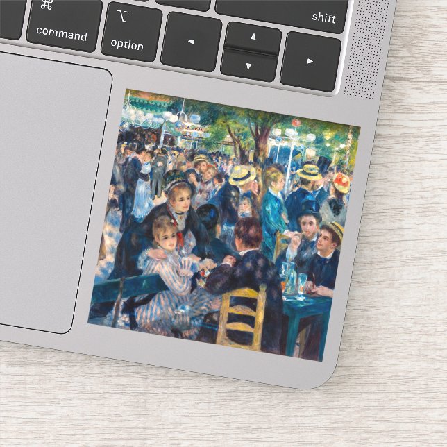 Renoir - Tanz in Le Moulin de la Galette Aufkleber (Detail)