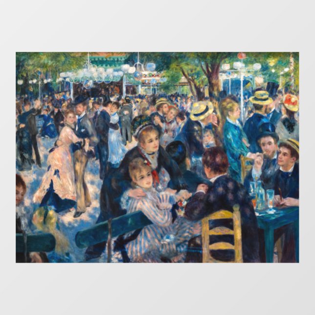 Renoir - Tanz in Le Moulin de la Galette Fensteraufkleber (Blatt)
