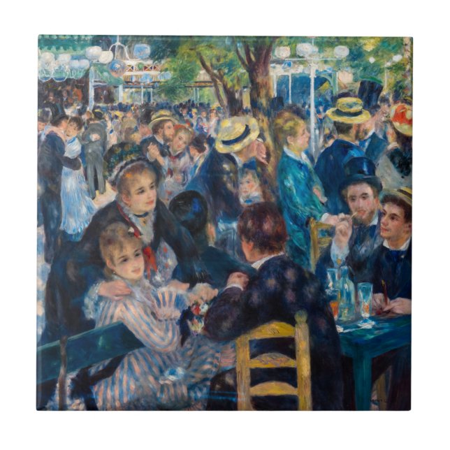 Renoir - Tanz in Le Moulin de la Galette Fliese (Vorderseite)